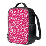 Pink Lollipop Candy Pattern Print Crossbody Lunch Bag