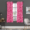 Pink Lollipop Candy Pattern Print Grommet Curtain Panels