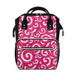 Pink Lollipop Candy Pattern Print Diaper Bag