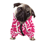 Pink Lollipop Candy Pattern Print Dog Zip Up Hoodie