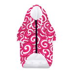 Pink Lollipop Candy Pattern Print Dog Zip Up Hoodie