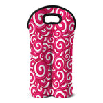 Pink Lollipop Candy Pattern Print Double Neoprene Wine Tote