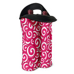 Pink Lollipop Candy Pattern Print Double Neoprene Wine Tote