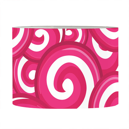 Pink Lollipop Candy Pattern Print Drum Lamp Shade