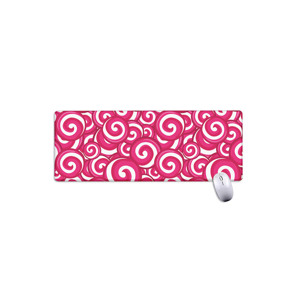 Pink Lollipop Candy Pattern Print Extended Mouse Pad