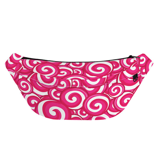 Pink Lollipop Candy Pattern Print Fanny Pack