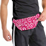 Pink Lollipop Candy Pattern Print Fanny Pack