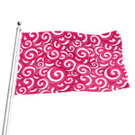 Pink Lollipop Candy Pattern Print Flag