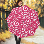 Pink Lollipop Candy Pattern Print Foldable Umbrella