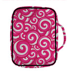 Pink Lollipop Candy Pattern Print Front Pocket Bible Bag