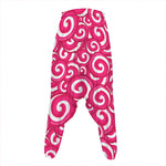 Pink Lollipop Candy Pattern Print Hammer Pants