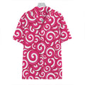 Pink Lollipop Candy Pattern Print Hawaiian Shirt
