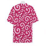 Pink Lollipop Candy Pattern Print Hawaiian Shirt