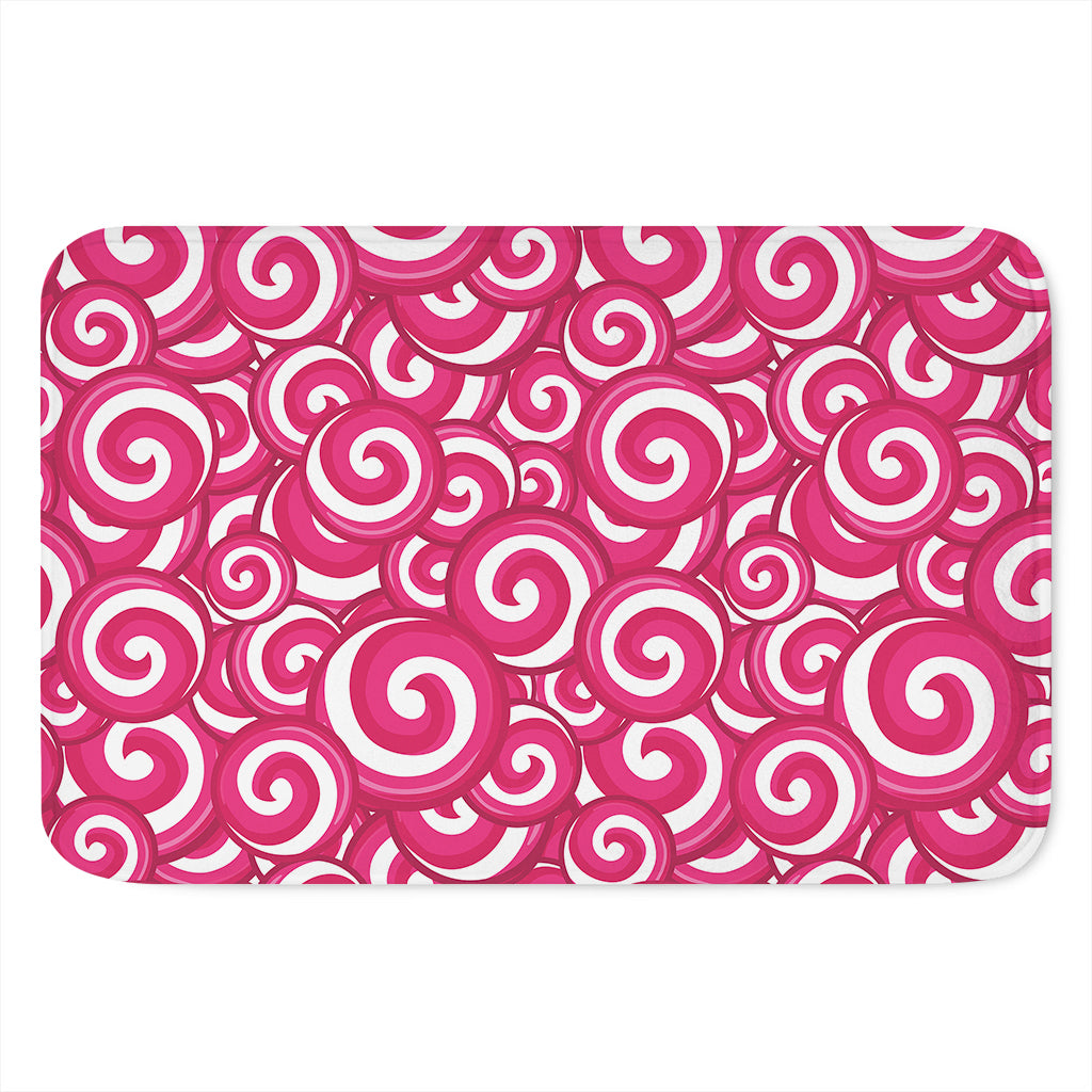 Pink Lollipop Candy Pattern Print Indoor Door Mat