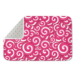 Pink Lollipop Candy Pattern Print Indoor Door Mat