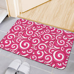 Pink Lollipop Candy Pattern Print Indoor Door Mat