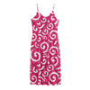 Pink Lollipop Candy Pattern Print Jersey Midi Cami Dress