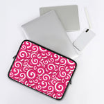 Pink Lollipop Candy Pattern Print Laptop Sleeve