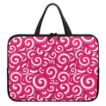 Pink Lollipop Candy Pattern Print Laptop Sleeve With Handle