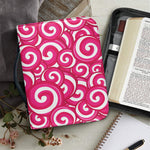 Pink Lollipop Candy Pattern Print Leather Bible Cover