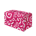 Pink Lollipop Candy Pattern Print Leather Tissue Box Cover