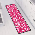 Pink Lollipop Candy Pattern Print Long Kitchen Mat