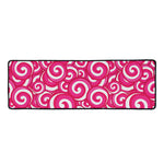 Pink Lollipop Candy Pattern Print Long Kitchen Mat