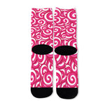 Pink Lollipop Candy Pattern Print Long Socks