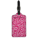 Pink Lollipop Candy Pattern Print Luggage Tag