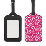 Pink Lollipop Candy Pattern Print Luggage Tag