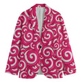 Pink Lollipop Candy Pattern Print Men's Blazer