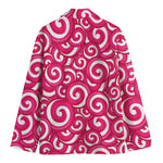 Pink Lollipop Candy Pattern Print Men's Blazer