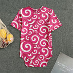 Pink Lollipop Candy Pattern Print Men's Bodysuit