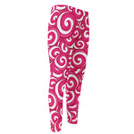 Pink Lollipop Candy Pattern Print Men's Compression Pants