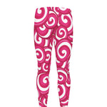 Pink Lollipop Candy Pattern Print Men's leggings