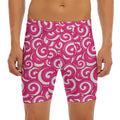 Pink Lollipop Candy Pattern Print Men's Long Boxer Briefs