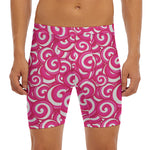 Pink Lollipop Candy Pattern Print Men's Long Boxer Briefs