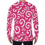 Pink Lollipop Candy Pattern Print Men's Long Sleeve T-Shirt