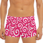 Pink Lollipop Candy Pattern Print Men's Short Boxer Briefs