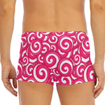 Pink Lollipop Candy Pattern Print Men's Short Boxer Briefs