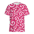 Pink Lollipop Candy Pattern Print Men's Athletic T-Shirt