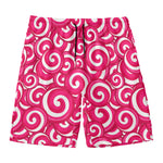 Pink Lollipop Candy Pattern Print Men's Swim Trunks