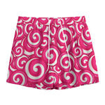Pink Lollipop Candy Pattern Print Mesh Shorts