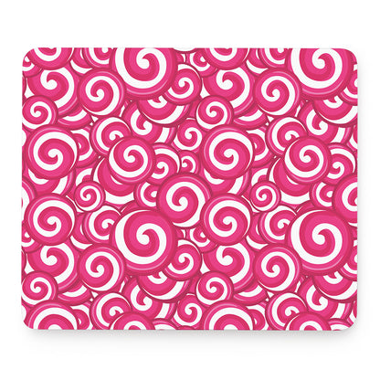 Pink Lollipop Candy Pattern Print Mouse Pad
