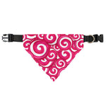 Pink Lollipop Candy Pattern Print Over The Collar Dog Bandana