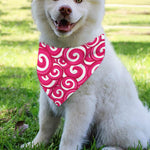 Pink Lollipop Candy Pattern Print Over The Collar Dog Bandana
