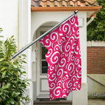 Pink Lollipop Candy Pattern Print Polyester Flag