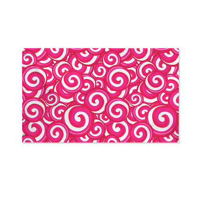 Pink Lollipop Candy Pattern Print Polyester Flag