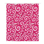 Pink Lollipop Candy Pattern Print Polyester Shower Curtain