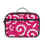 Pink Lollipop Candy Pattern Print Portable Lunch Bag